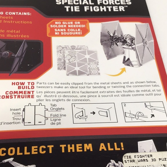 Star Wars Metal Earth Special Forces Tie Fighter Disney Force Awakens model 3D - Picture 3 of 3